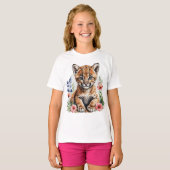 T-shirt Joli petit bobcat (Devant entier)