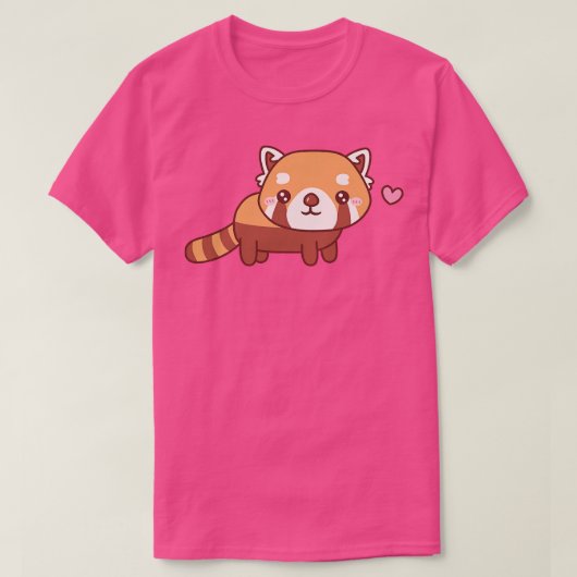 T-shirt Joli petit chien de panda rouge (Design devant)