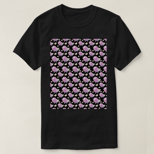 T-shirt Joli petit coeur doux oiseaux valentins Graphisme (Design devant)