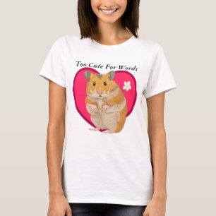 T-shirt Joli petit Hamster tenant une fleur
