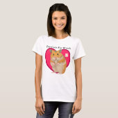 T-shirt Joli petit Hamster tenant une fleur (Devant entier)