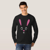T-shirt Joli Petit Lapin Face Drôle Jour De Pâques Pour Le (Devant entier)