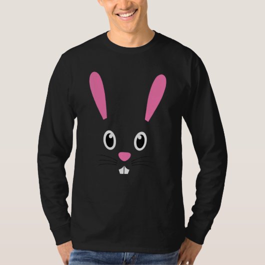 T-shirt Joli Petit Lapin Face Drôle Jour De Pâques Pour Le (Devant)