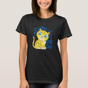 T-shirt Joli Petit Léopard Enfants Mignon Mais Félin Féroc