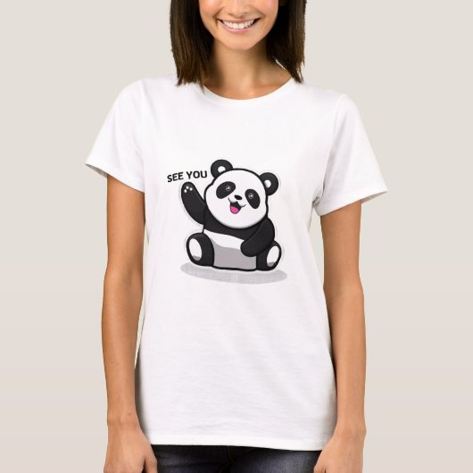 T-shirt joli petit panda (Devant)