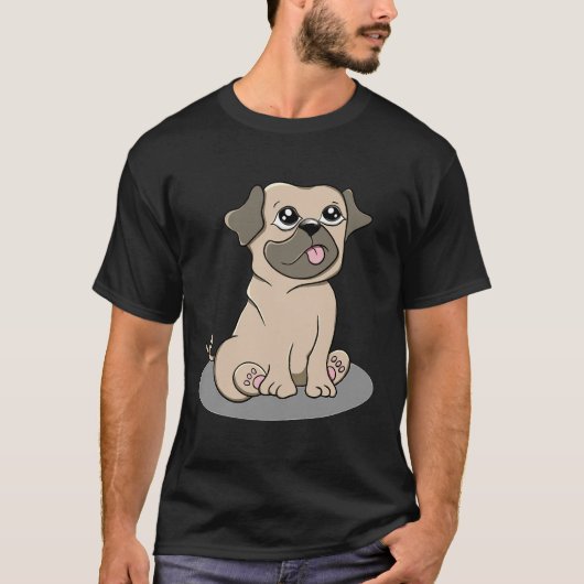 T-shirt Joli petit pug Classique  221 (Devant)