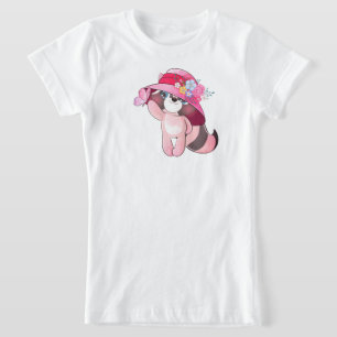 T-Shirt Joli Petit Raton Laveur avec Illustration de Papil