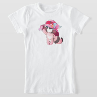 T-Shirt Joli Petit Raton Laveur avec Illustration de Papil