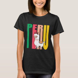 T-shirt Joli produit d'alpaga péruvien Lama du Pérou