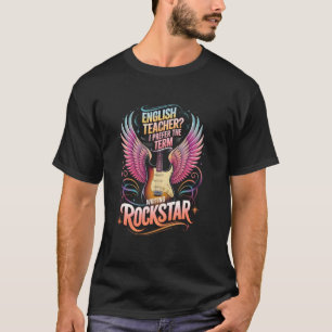 T-shirt Joli PROF D'ANGLAIS ÉCRITURE ROCKSTAR Arts ELA Boo