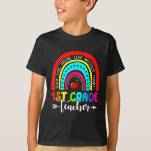 T-shirt Joli professeur de CP arc-en-ciel drôle de retour