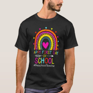 T-shirt Joli professeur d'école maternelle arc-en-ciel Joy