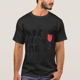 T-shirt joli pug. câliner un pug