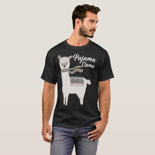 T-shirt Joli Pyjama Llama Lit Heure Llama Pyjama Classique (Devant entier)