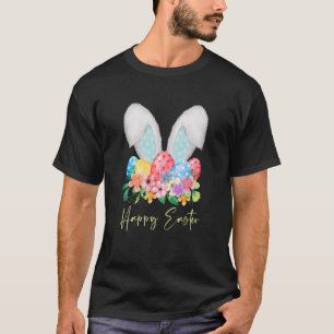 T-shirt Joli Rabbit de Pâques OEufs de teinture et printem