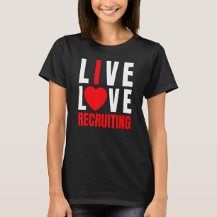 T-shirt Joli Red Live Love Recrutement I Heart Recrutement
