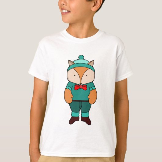 T-shirt Joli renard vert (Devant)