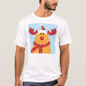 T-shirt Joli renne de Noël (Devant)