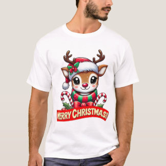 T-shirt Joli renne de Noël