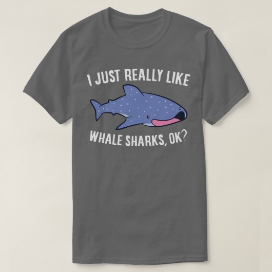 T-shirt Joli requin baleine J'Aime Vraiment Les requins ba (Design devant)