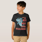 T-shirt Joli Requin Enfants Juste Un Garçon Qui Aime Les R (Devant entier)