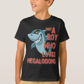 T-shirt Joli Requin Enfants Juste Un Garçon Qui Aime Les R (Devant)