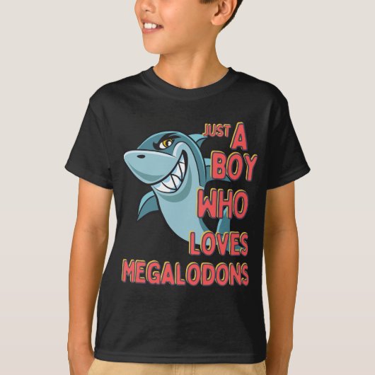 T-shirt Joli Requin Enfants Juste Un Garçon Qui Aime Les R (Devant)