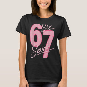 T-shirt Joli Rose 67 Six Sept Drôle Mème Femmes Filles