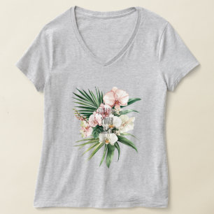 T-shirt Joli rose Fleurs d'orchidées tropicales