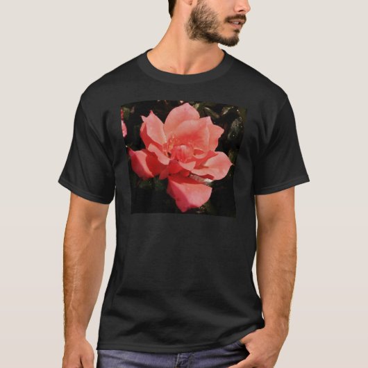 T-shirt Joli rose rose Peach floral (Devant)