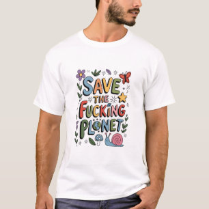 T-shirt Joli Sauvegarder La Planète Éco-guerrier Environne