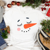 T-shirt Joli Snowman Face Holiday