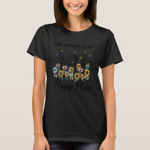 T-shirt Joli squelette dansant avec des plantes Jardinier