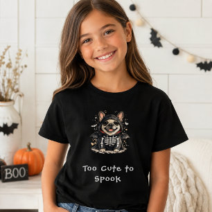T-Shirt Joli squelette de Bouledogue Français Halloween