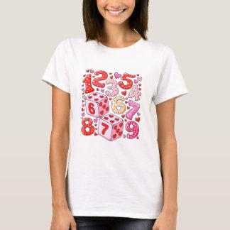 T-shirt Joli T Shirt Chiffres Coeur Maths Enfants UK!!