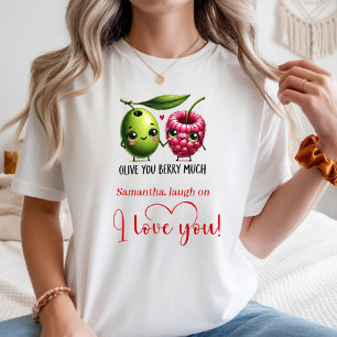T-shirt Joli Tee Cartoon Nourriture Femme Nom Personnalisé