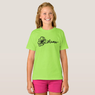 T-shirt Joli Tee-shirt Graphique Maman Floral Ligne Art