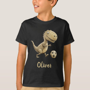 T-shirt Joli Trex Jouant au Football Personnalisé