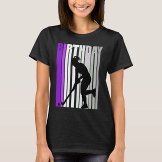 T-shirt Joli violet de hockey enfant Anniversaire Coloré T