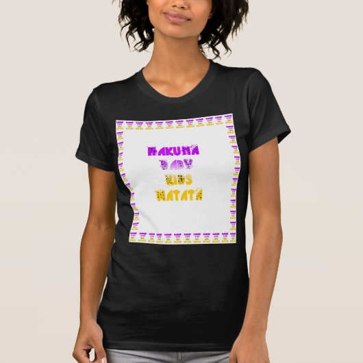 T-shirt Joli violet et jaune Hakuna Matata bébé enfants (Devant)