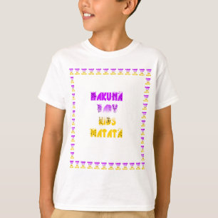 T-shirt Joli violet et jaune Hakuna Matata bébé enfants G