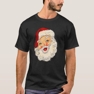 T-shirt Joli visage de Père Noël de Noël vintage Cadeaux d