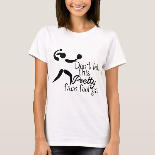 T-shirt Joli Visage Softball Dit (Devant)