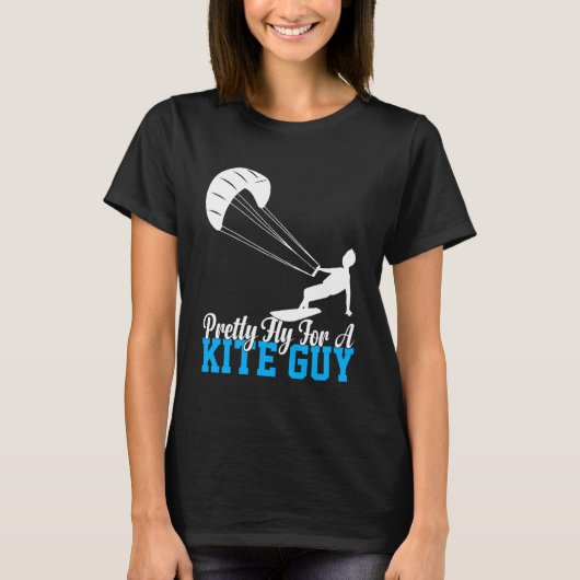 T-shirt Joli Voler Pour Un Kiteguy Kite Volant Kiter Windy (Devant)