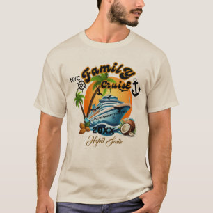 T-shirt Joli Voyage en Famille sur un Bateau de Croisière