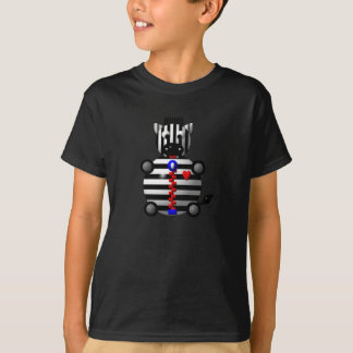 T-shirt Joli zèbre avec une fermeture éclair