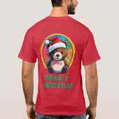 T-shirt Jolie adorable Kawaii Chibi Ours de Noël (Dos)