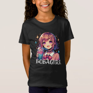 T-Shirt Jolie Anime Girl tenant Bubble Tea