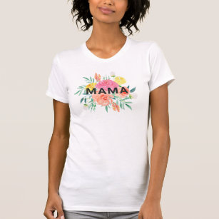 T-shirt Jolie aquarelle Floral MAMA Maman