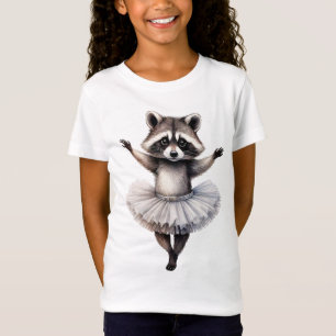 T-Shirt Jolie ballerine raton laveur dansant le ballet